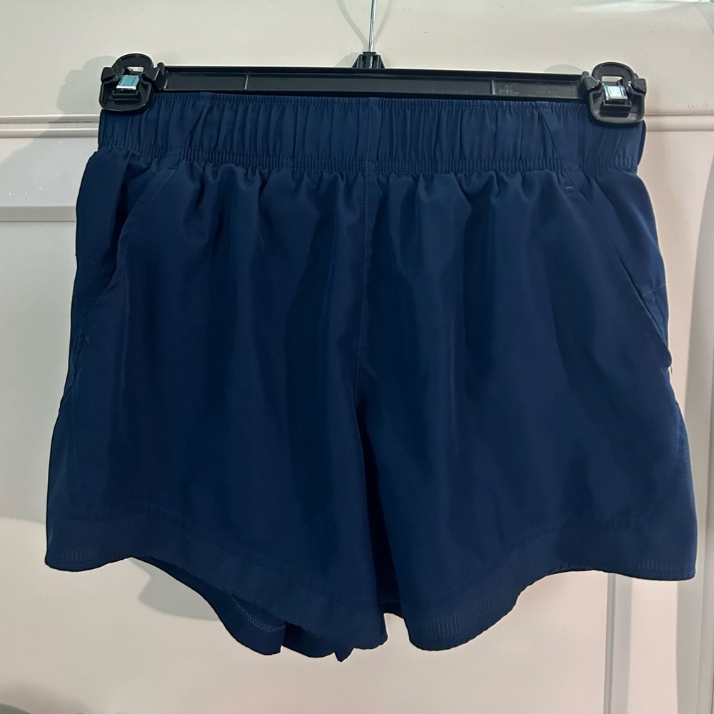 Blue athletic shorts, navy blue, size small (4-6), Athletic Works